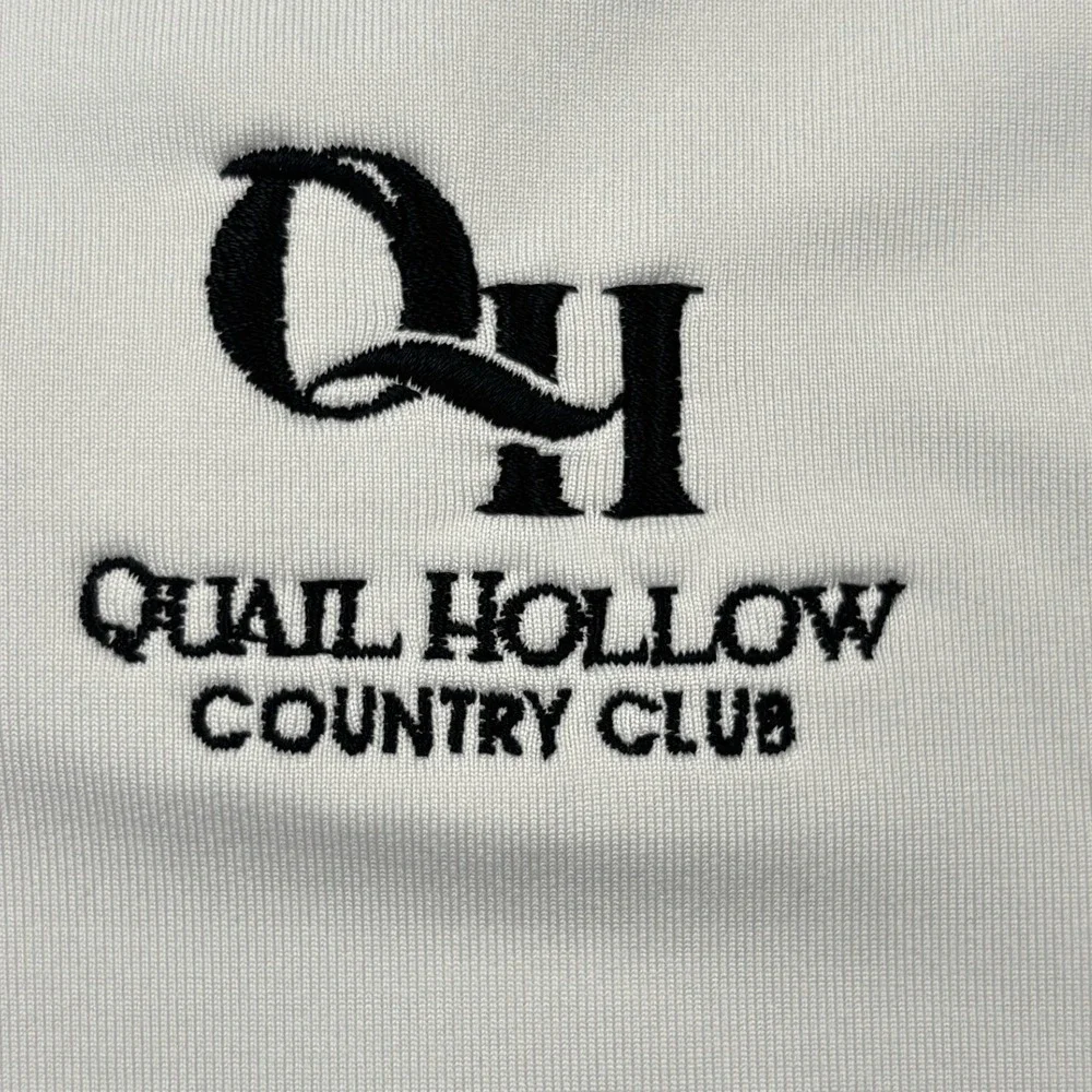 Nike Golf Dri-Fit Mens Large Polo Quail Hollow Country Club Shirt Embroidered